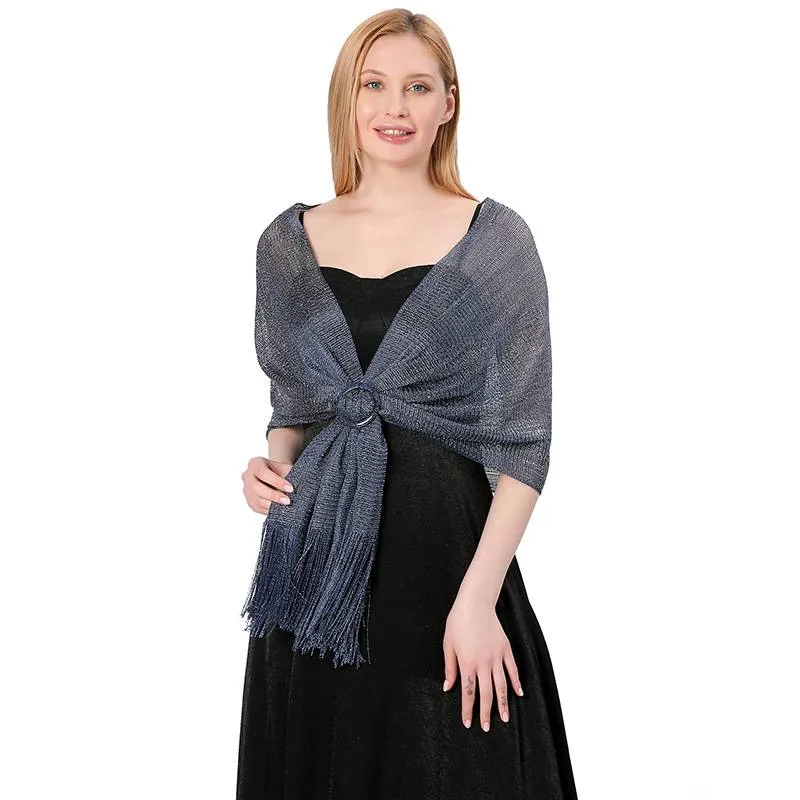 Silver scarf best sale for evening dress