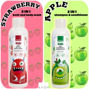 Avon kids 2 in 1 shampoo & conditioner/bath & body wash