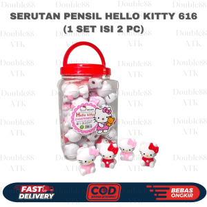 Serutan Pensil Hellokitty 616 (1 set isi 2pc)