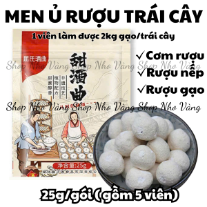 Men ủ rượu trái cây làm cơm rượu nếp rượu gạo 25g