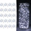 6/12/20 Pack Fairy Lights Battery Operated 200CM20 LED Mini String Lights Twinkle Lights Silver Wire Firefly Starry Lights for Mason Jars Wedding Party Christmas Centerpiece Table Decorations, Warm White. 