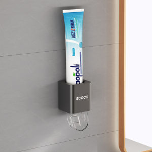 Ecoco Aluminum Toothbrush Holder Organizer Toothpaste Dispenser with 1/2/3/4 Cups Drill-free Rustproof