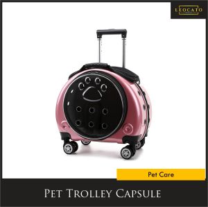 Transparent Space Capsule Pet Trolley Carrier Case Large Capacity Multi-Use Double-Shoulder Dog Cat Bag