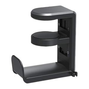 Space Saving Under Desk Headphone Hook Mount Adjustable Rotating Arm Clamp Holder for PC Gaming Accessories