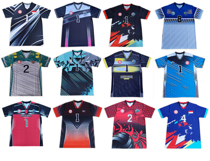 baju kaos atasan jersey bola volly full printing kaos olahraga
