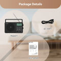 RETEKESS TR638 วิทยุบลูทูธพกพา วิทยุคลื่นสั้น AM FM อายุการใช้งานแบตเตอรี่ยาวนานเป็นพิเศษ คุณภาพเสียงสูง จอ LCD พร้อมไฟแบ็คไลท์ วิทยุดิจิตอลลูกบิดขนาดใหญ่ เหมาะสำหรับครอบครัวผู้สูงอายุ รองรับเสาอากาศภายนอก การ์ด TF และ USB. 