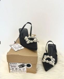 Sepatu Heels zr sling back strap- sepatu import