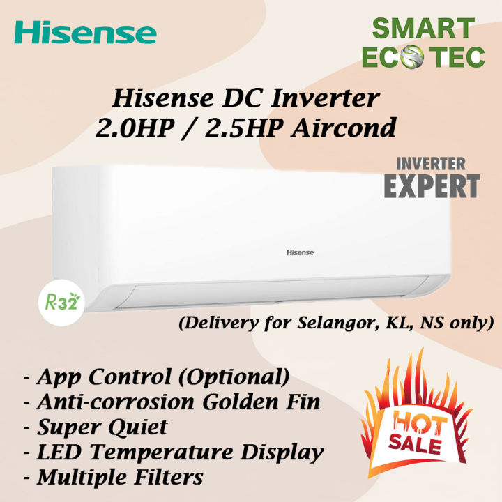 Hisense Standard Inverter Ka Series Air Conditioner Ai20kags 20hp Ai25kags 25hp Lazada 1725