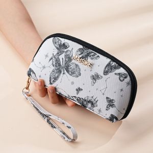 BELLERY Coin Pocket Butterfly Clutch Wallet Jacquard Credit Card Holder Flower Handbag Portable Clutch Bag Women Long Purse Outdoor
