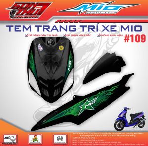 TEM XE YAMAHA MIO SPORT #109 (CHẤT LIỆU CAO CẤP - SẮC NÉT - KHÔNG PHAI MÀU)
