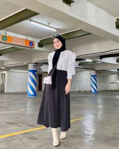 ROK POLKA / ROK PANJANG WANITA MOTIF POLKADOT / MAXI / ROK KOREAN STLYE
