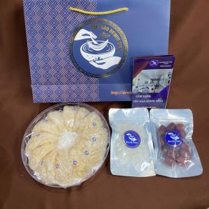 Yến Sào Khánh Hòa Tinh Chế Xơ Mướp Đắp Chân Dewis Nest Sợi Ngắn 100% Nguyên Chất 50g/100g - Kèm Hộp Quà