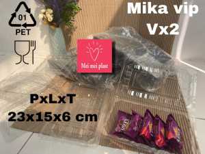 MIKA KUE/MIKA JAJAN PASAR/ MIKA BOLU MEREK VIP TEBAL//MIKA KUE KOTAK/MIKA KUE BASAH/MIKA KUE PLASTIK MIKA KUE BOLU UK SEDANG VX2 ISI 50 PCS TERMURAH