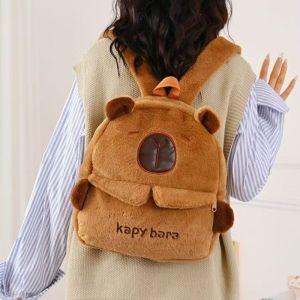 SEA YADOU  กระเป๋านักเรียนหญิงนุ่มสไตล์ญี่ปุ่น ins น่ารักกระเป๋าเป้สะพายหลังความจุขนาดใหญ่กระเป๋าเป้นักเรียน Kuromi ตุ๊กตา