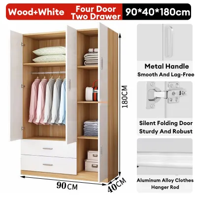 SUNNY Wardrobe Home Bedroom Wardrobe Simple Assembly Small Cabinet Storage Modern Rental House