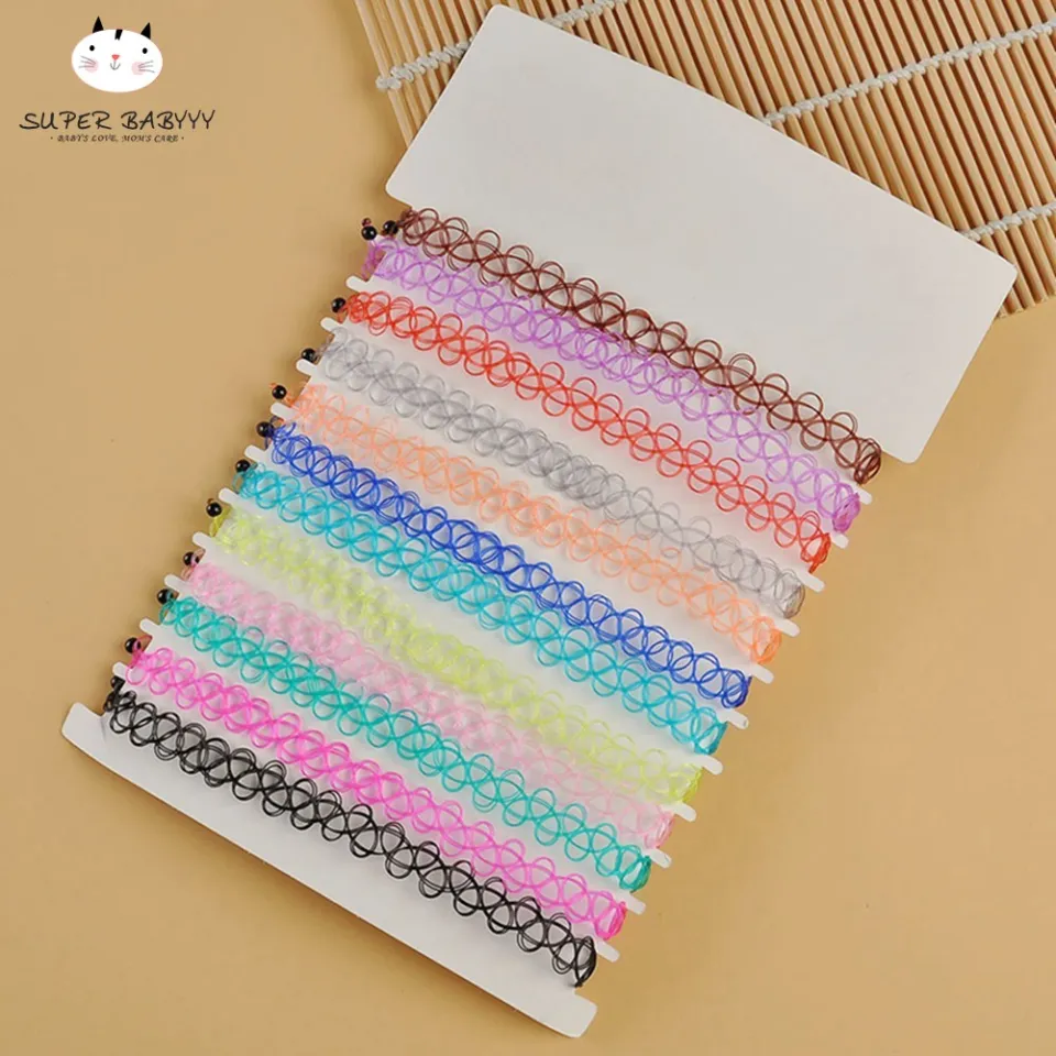 SBY 12pcs/lot Hot Sell Vintage Hippy Stretch Tattoo Choker