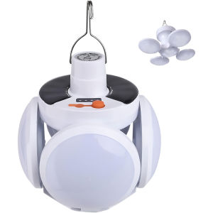 Solar Camping Lantern Foldable LED with Hook Rechargeable USB Solar Powered Light for Outdoor Hiking Fishing Emergency