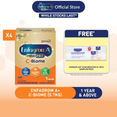 [Bundle of 4] Enfagrow A+ C-Biome (1Y+) Original Milk Formula Powder (1.425kg x 4) [C-Section Children]