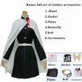 Demon Slayer Kanao Costume for kids Anime Demon Slayer Cosplay Tsuyuri Kanao Kimetsu no Yaiba Full set Clothes. 