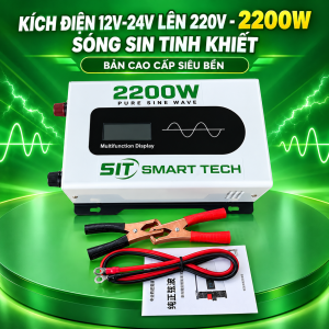 Biến Tần Inverter 2200W 12V-24V Lên 220V Sóng Sin Tinh Khiết Kích Điện Cao Cấp