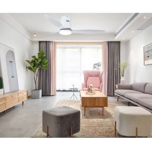 (Bảo Hành) Quạt trần đèn hiện đại dành cho nhà trần thấp động cơ DC tiết kiệm điện 6 tốc độ mát có remote từ xabảo hành 5 năm