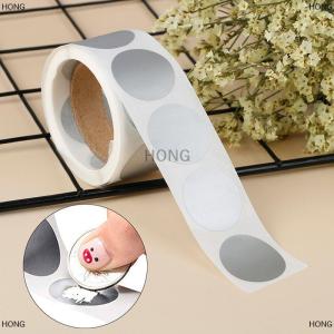 💞【Special price】💖HONG สติกเกอร์สีเงินทรงกลมลอกออกได้จำนวน300ชิ้นสติกเกอร์ติดป้ายสำหรับขูดขนาด1นิ้ว