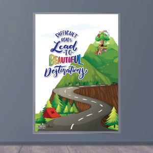 A4 size Inspirational Wall Art Glossy Laminated Poster Career Motivational Quotes Home Decor Living Room Office School Classroom Work Place Company Decoration Motivation Inspire Hiasan Dinding Kelas Sekolah Pembelajaran Good Wording