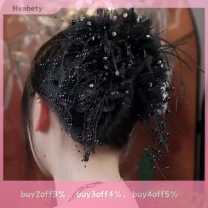 ที่หนีบผมรูปดอกไม้ตาข่ายสุดหรูสำหรับผู้หญิงกิ๊บติดผมรูปปลาฉลามมีพู่ประดับมุกหรูหราเครื่องประดับผมของเด็กผู้หญิงแฟชั่น