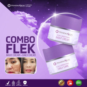 PHARMASKIN COMBO FLEK Cream Malam Flek & Cream Siang Flek Skincare Krim Untuk Plek Hitam Membandel