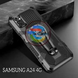 Casing Hp Untuk Samsung A24 4G Hard Case Armor Belt Clip Kick standing Terbaru