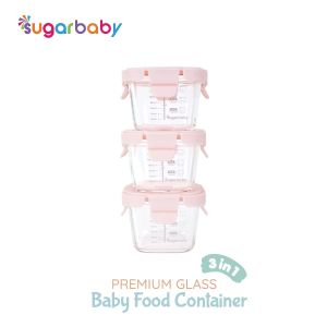 Sugar Baby Premium Glass Jar Baby Food Container / Wadah Makanan Bayi Kaca Premium Sugar Baby