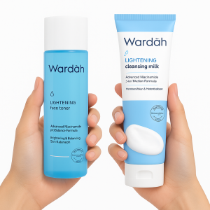 Wardah Duo Lightening Face Toner dan Milk Cleanser ( Wardah Paket Kosmetik )
