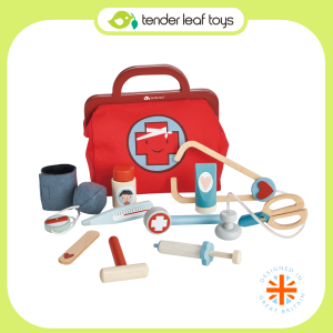 Tender Leaf Toys ของเล่นไม้ ของเล่นบทบาทสมมติ ชุดกระเป๋าคุณหมอ Doctors Bag