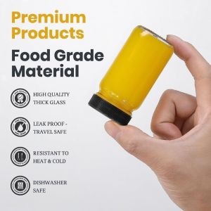 1/3pcs 60ml Mini Glass Sealed Bottle for Jam Honey Coffee Milk Juice Leakproof Jar Sealed Glass