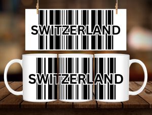 * 1 PC MUG WITH BOX * BARCODE MUG NEW INTERNATIONAL DESIGN 11oz with BOX SOUVENIR (SWITZERLAND TAIWAN THAILAND TURKEY)