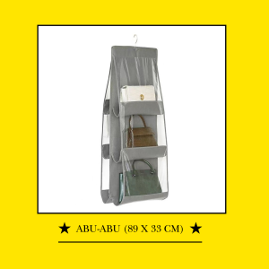Rak Gantung Tas 6 Sekat / Gantungan Tas / Bag Storange / Bag Organizer