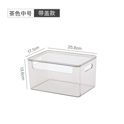 Transparent acrylic makeup organizer food storage cabinet basket multifunctional Container with lid Pantry Cabinet Basket