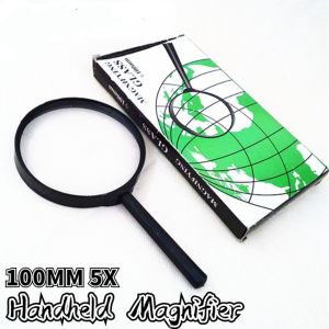 1Pc Handheld Magnifier Plastic Magnifying Glass for Reading Jewelry Home Office Desk 90mm 3X