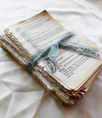DP Tan Old Pages Brown Paper Bundle Set 20 PIECES vintage retro book pages for journaling and scrapbooking - journal scrapbook