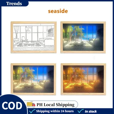 Light Painting Photo Frame Light Lamp Art Led Night Light Atmosphere Table Lamp Wall Decor Bedroom Gift