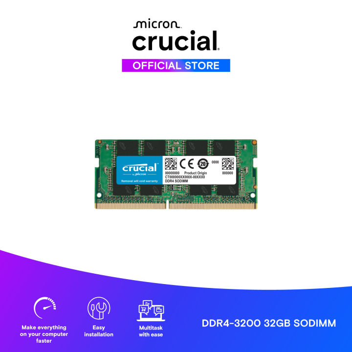 Crucial 32gb Kit Sodimm Ddr4 2666 32gb Kit Crucial 32GB (16GBx2