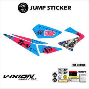 Stiker striping vixion old - lama grafis variasi 009