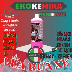 Chai 1 Lít Dung dịch rửa xe không chạm Ekokemika Bio 20 Rửa sạch nhanh xe ô tô xe máy xe điện Phukienprocare