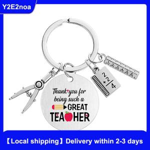【Local shipping】 Teacher Key Chain Thank You Teacher Text Popular Pendant Key Chain TeachersDay Pendant Gifts For Teachers