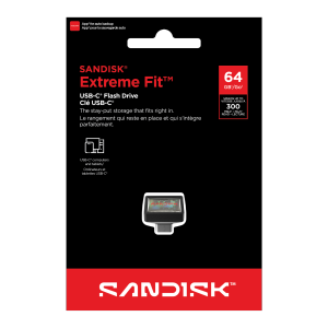 Sandisk® Extreme Fit™ CZ530 USB-C® Flash Drive (64GB/ 128GB/ 256GB/ 512GB)