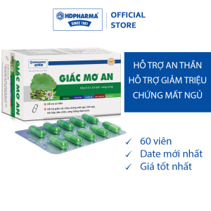 Giấc Mơ An - Hỗ An Thần Hỗ Trợ Giảm Các Triệu Chứng Mất Ngủ Khó Ngủ Bồn Chồn Hồi Hộp Căng Thẳng (Hộp 60 Viên)