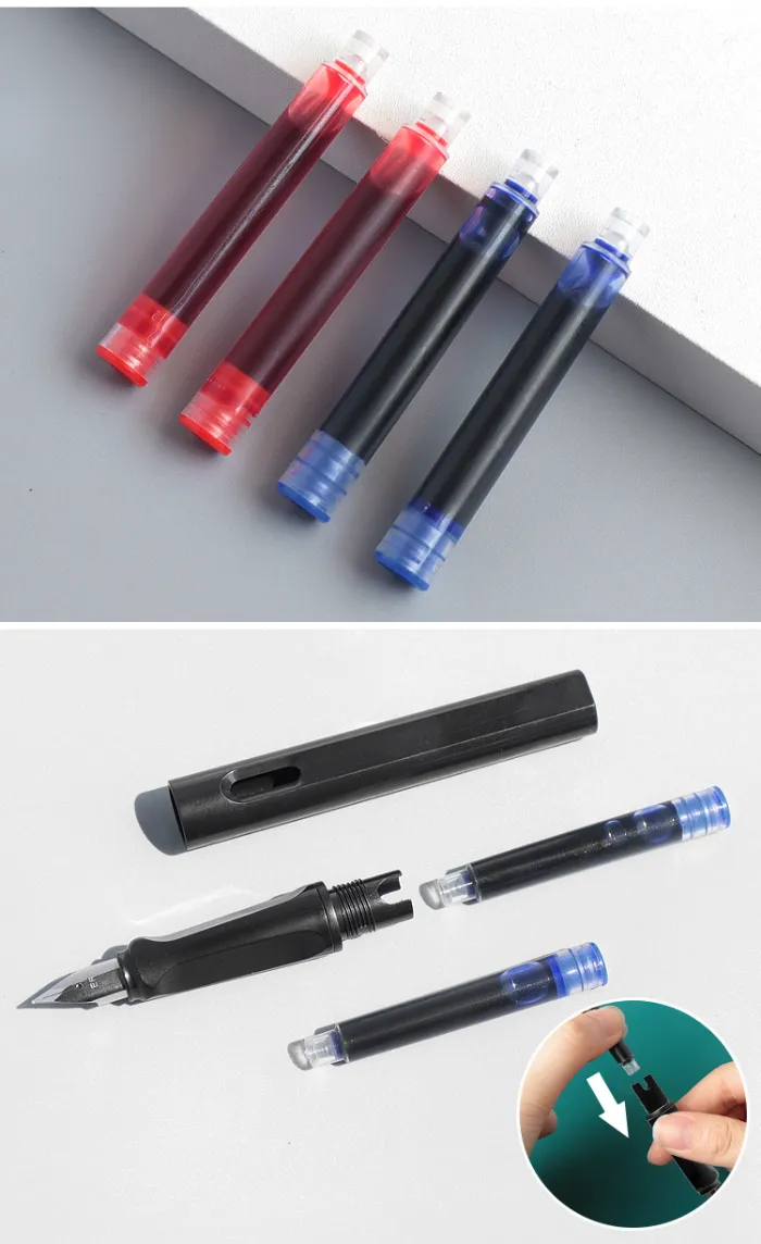 Combo 10 Ống Mực 3.4mm Màu Xanh Dùng Cho Bút Máy Combo 10 Ống Mực 3.4mm Màu Đỏ Dùng Cho Bút Máy