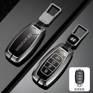 Remote Key case cover metal key fob shell keychain for Hyundai i30 ix25 Elantra Skyscanner Solaris Azera grandeur IG TM accent Santa Fe