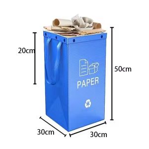 Mishilei Foldable 40 L Large Capacity Foldable Trash Can Waterproof PP Storage Bag Dirt-resistant Portable for Home/outdoor