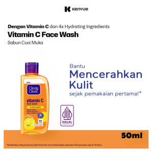 Clean & Clear Vitamin C Face Wash 50ml | 100ml - Sabun Cuci Muka untuk Mencerahkan
